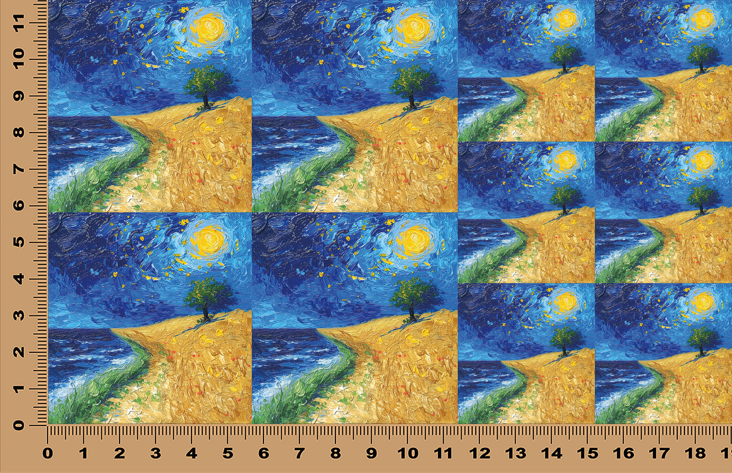 DecoCraft - Scenic Tiles Series - Starry Fields - Moonlit Path