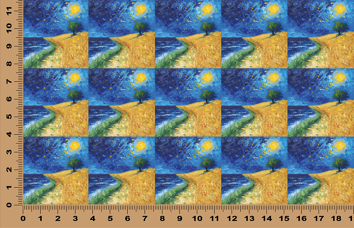 DecoCraft - Scenic Tiles Series - Starry Fields - Moonlit Path