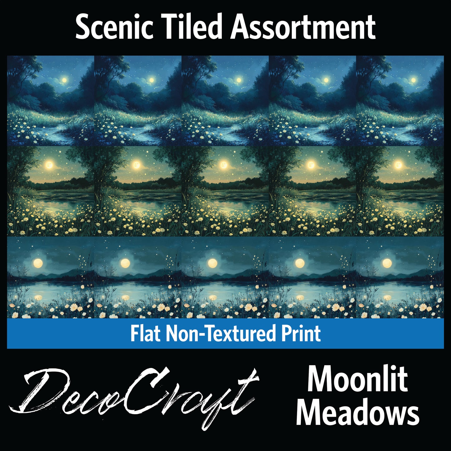 DecoCraft - Scenic Tiles Series - Moonlit Meadows