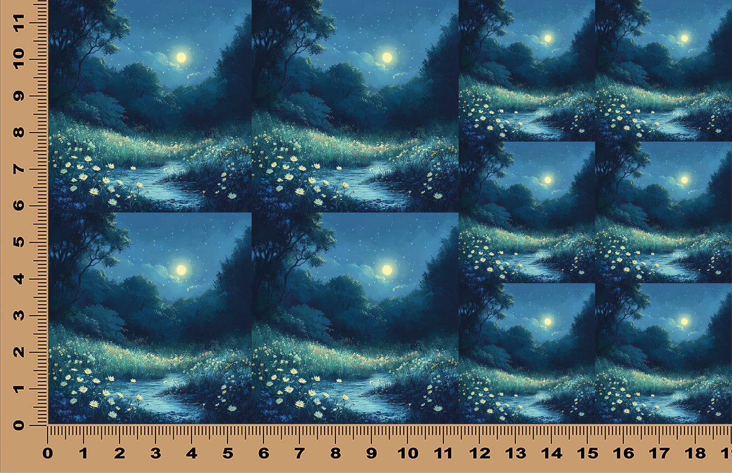 DecoCraft - Scenic Tiles Series - Moonlit Meadows - Firefly Path