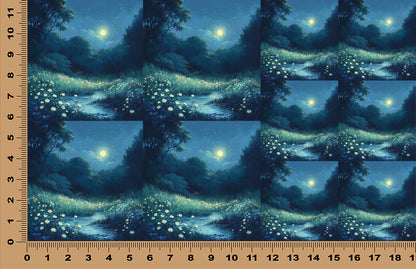 DecoCraft - Scenic Tiles Series - Moonlit Meadows - Firefly Path
