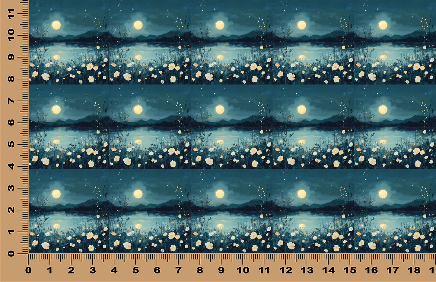 DecoCraft - Scenic Tiles Series - Moonlit Meadows - Moonrise Stillwater