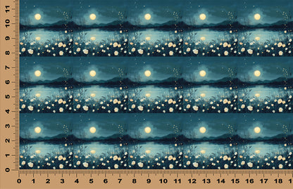 DecoCraft - Scenic Tiles Series - Moonlit Meadows - Moonrise Stillwater