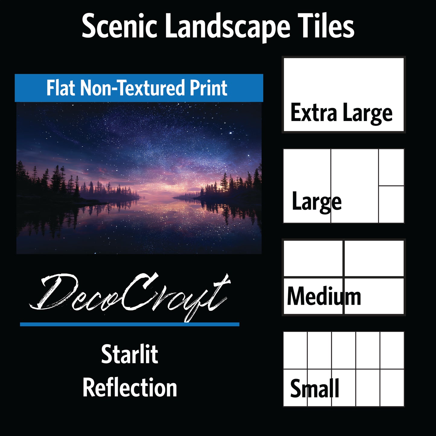 DecoCraft - Scenic Tiles Series - Starlit Reflection