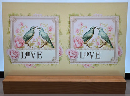 DecoCraft - Stamp Tiles Series - Lovebirds in Bloom