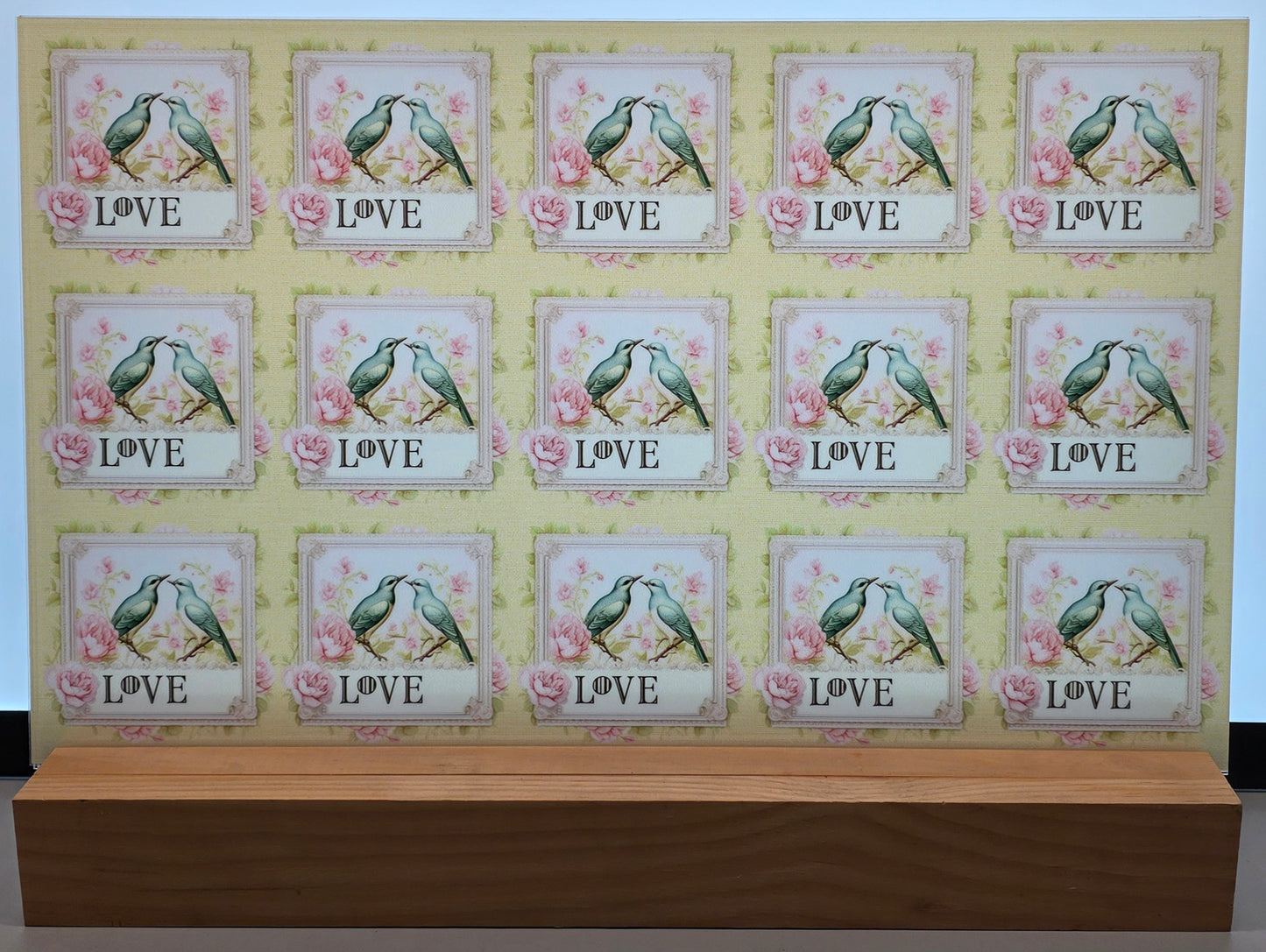 DecoCraft - Stamp Tiles Series - Lovebirds in Bloom
