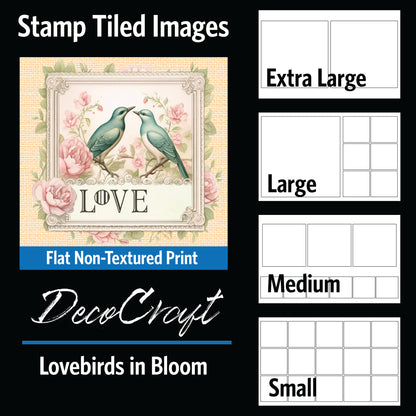 DecoCraft - Stamp Tiles Series - Lovebirds in Bloom