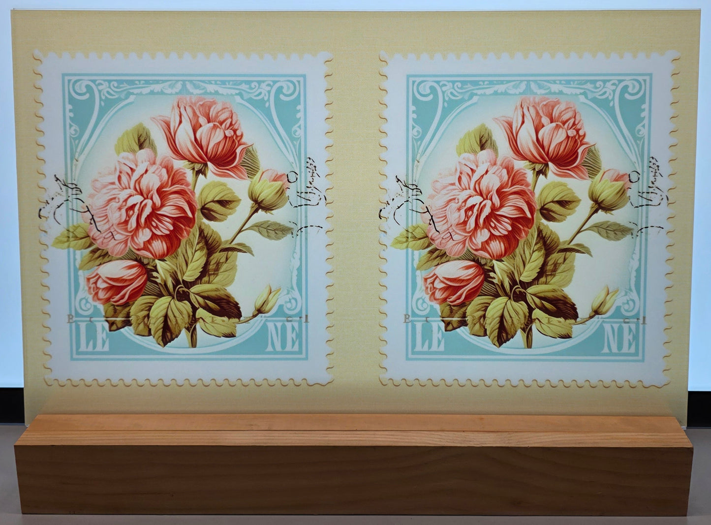 DecoCraft - Stamp Tiles Series - Blush Rose Postage