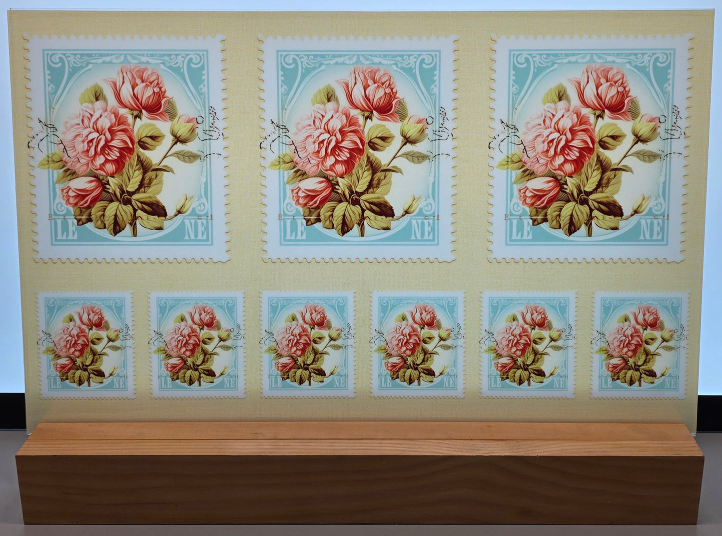 DecoCraft - Stamp Tiles Series - Blush Rose Postage