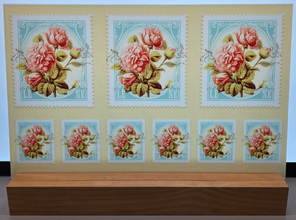 DecoCraft - Stamp Tiles Series - Blush Rose Postage