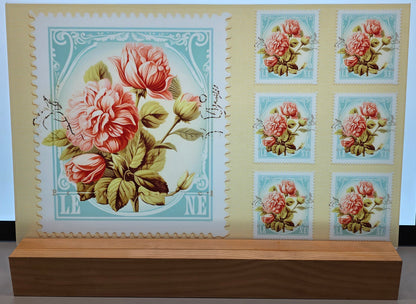 DecoCraft - Stamp Tiles Series - Blush Rose Postage