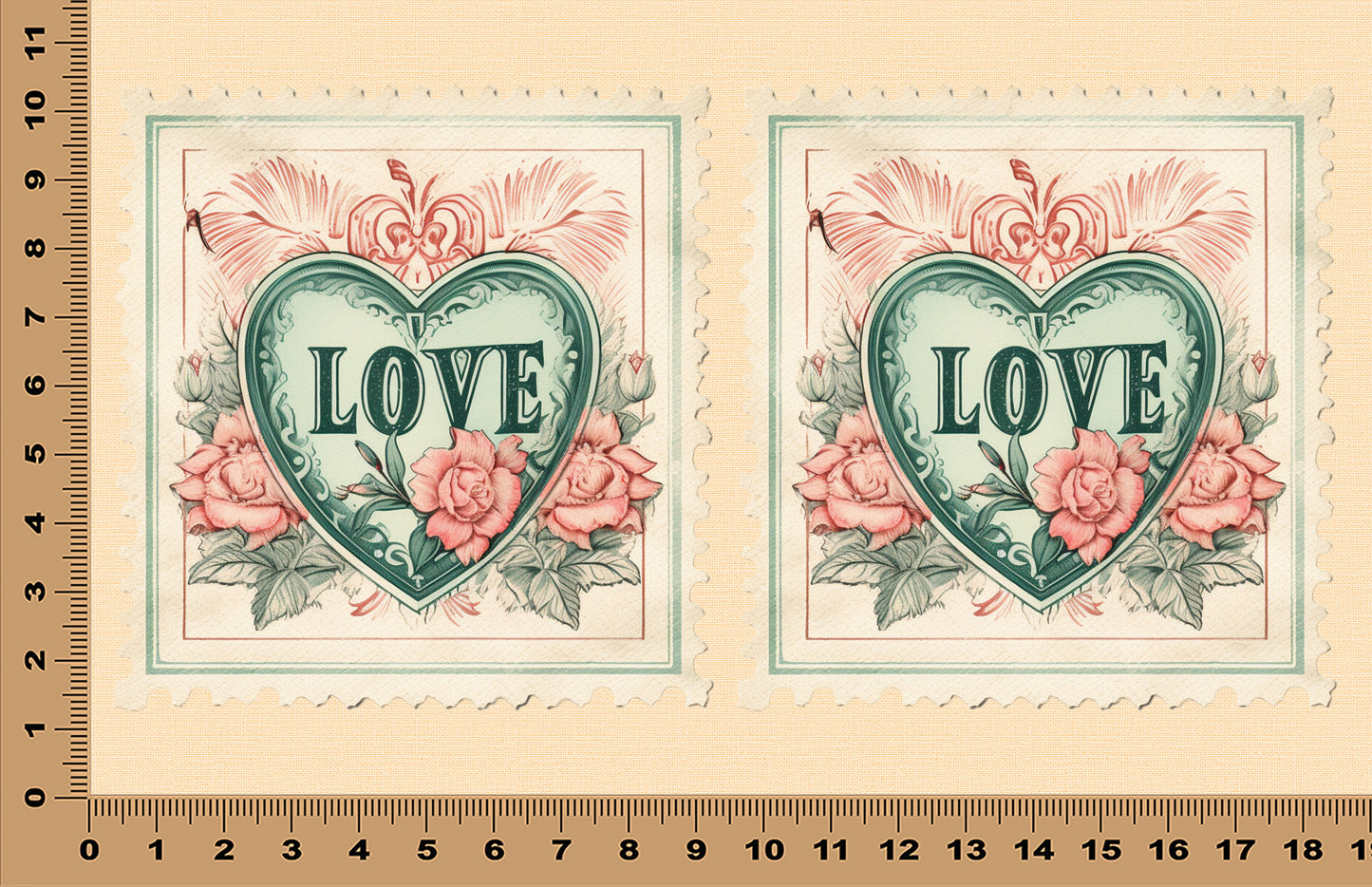 DecoCraft - Stamp Tiles Series - Heart of Love