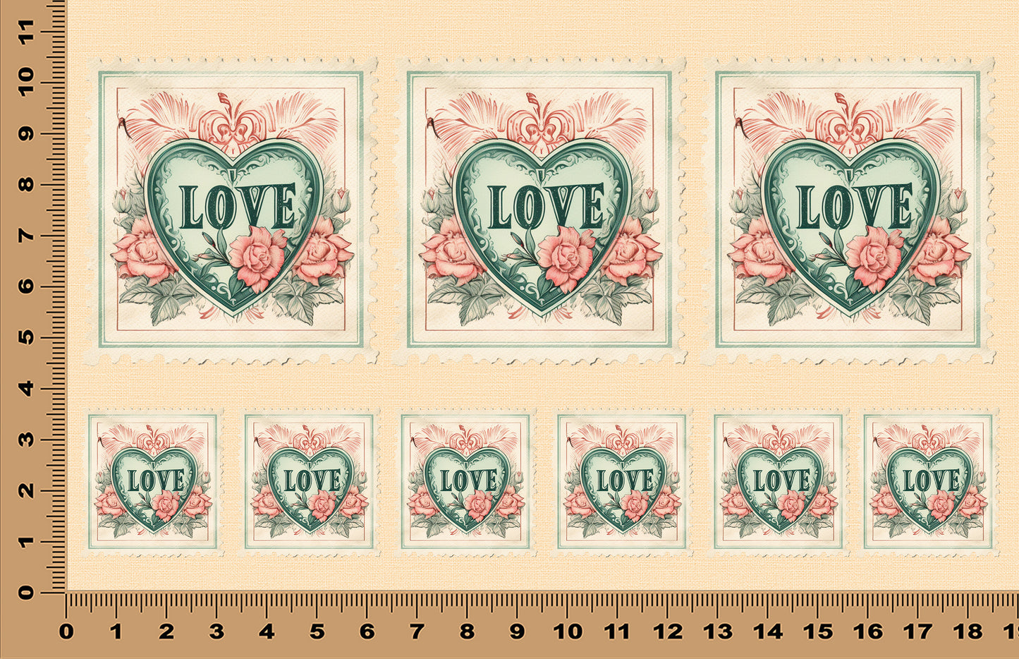DecoCraft - Stamp Tiles Series - Heart of Love