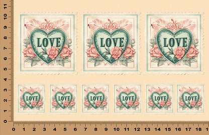 DecoCraft - Stamp Tiles Series - Heart of Love