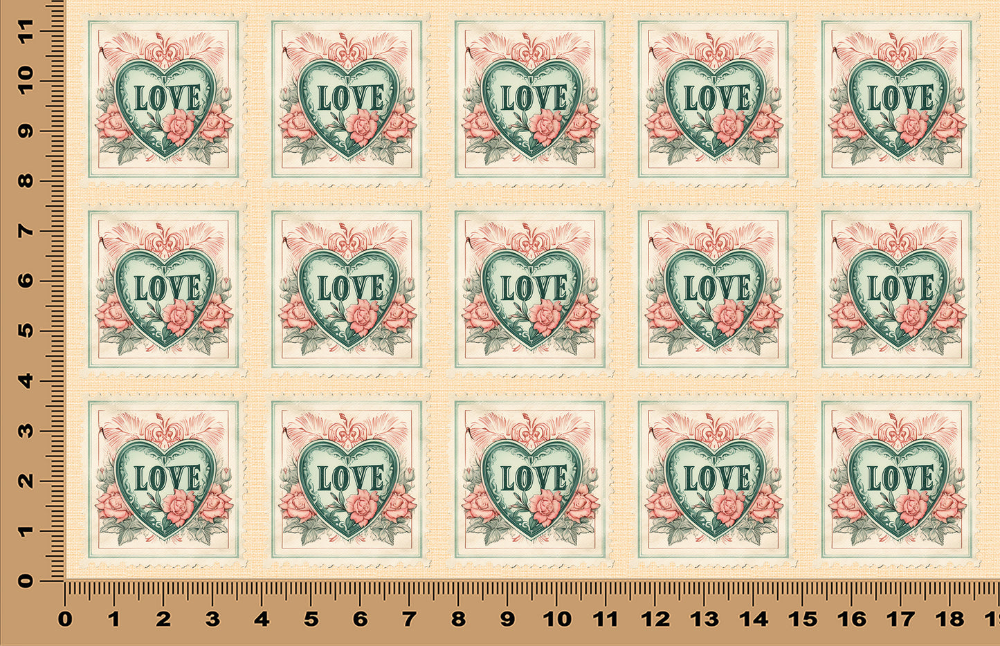 DecoCraft - Stamp Tiles Series - Heart of Love