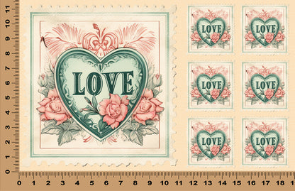 DecoCraft - Stamp Tiles Series - Heart of Love