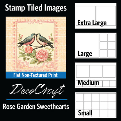 DecoCraft - Stamp Tiles Series - Rose Garden Sweethearts