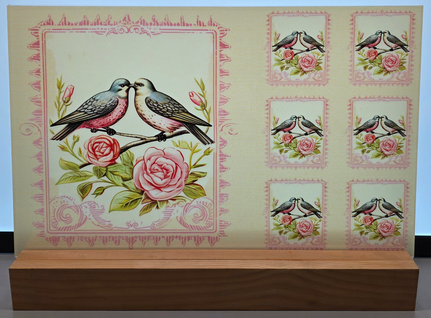 DecoCraft - Stamp Tiles Series - Rose Garden Sweethearts