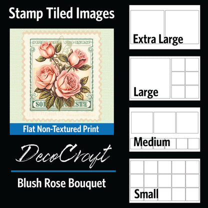 DecoCraft - Stamp Tiles Series - Blush Rose Bouquet