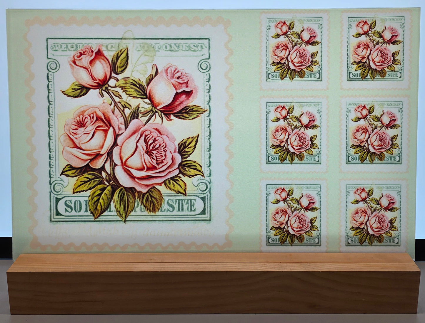 DecoCraft - Stamp Tiles Series - Blush Rose Bouquet