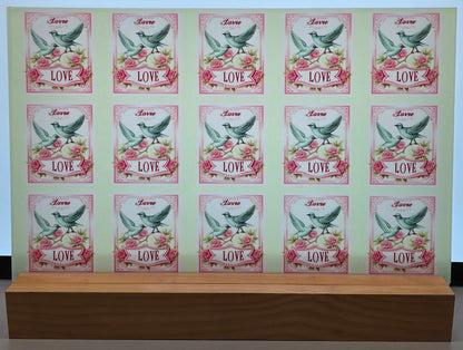 DecoCraft - Stamp Tiles Series - Lovebirds & Roses