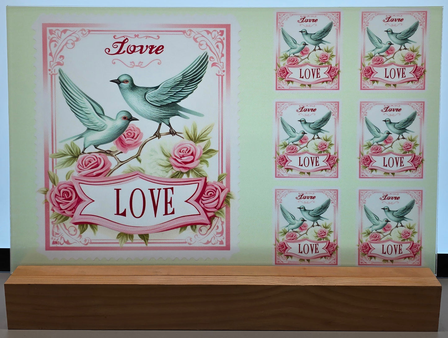 DecoCraft - Stamp Tiles Series - Lovebirds & Roses