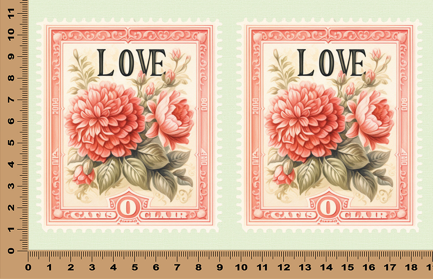 DecoCraft - Stamp Tiles Series - Victorian Love Blossoms