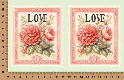DecoCraft - Stamp Tiles Series - Victorian Love Blossoms