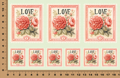 DecoCraft - Stamp Tiles Series - Victorian Love Blossoms