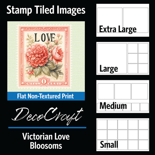 DecoCraft - Stamp Tiles Series - Victorian Love Blossoms
