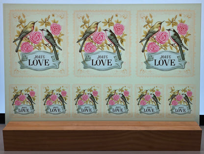 DecoCraft - Stamp Tiles Series - Garden Lovebirds