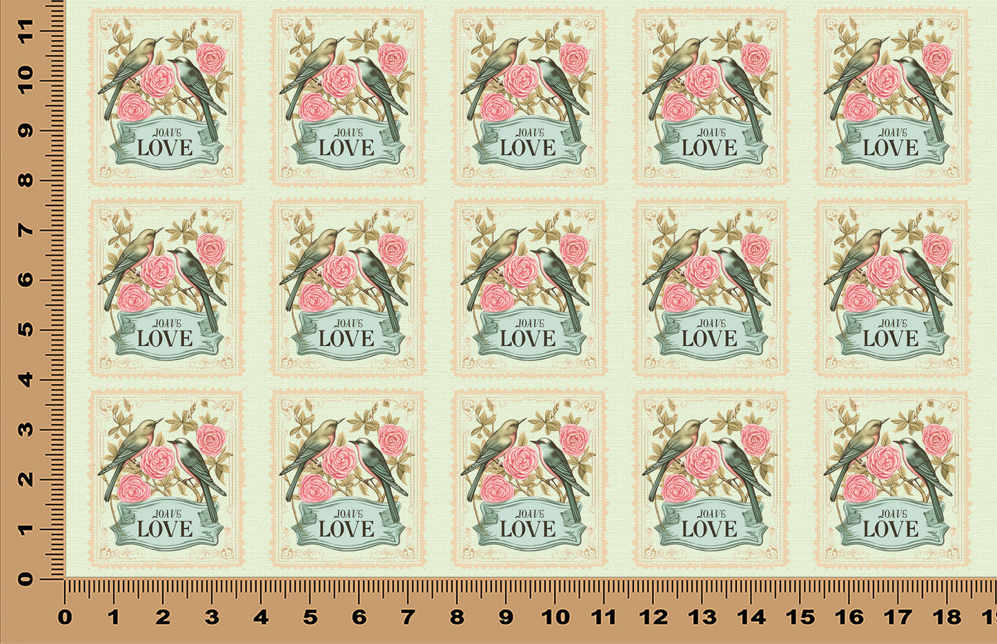 DecoCraft - Stamp Tiles Series - Garden Lovebirds