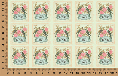 DecoCraft - Stamp Tiles Series - Garden Lovebirds