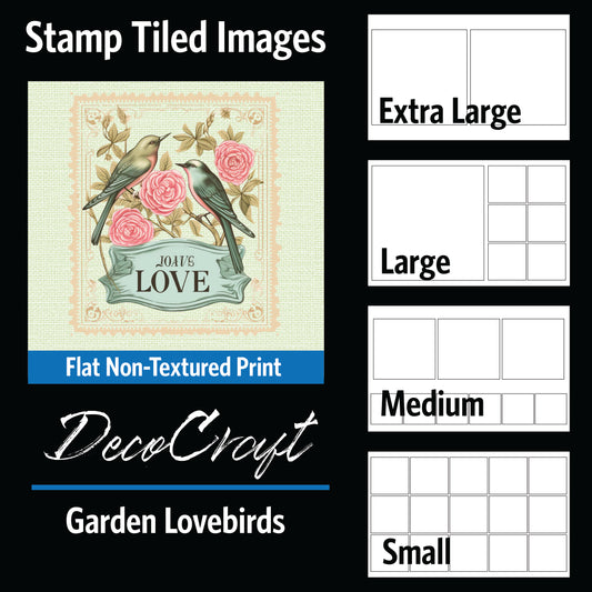 DecoCraft - Stamp Tiles Series - Garden Lovebirds