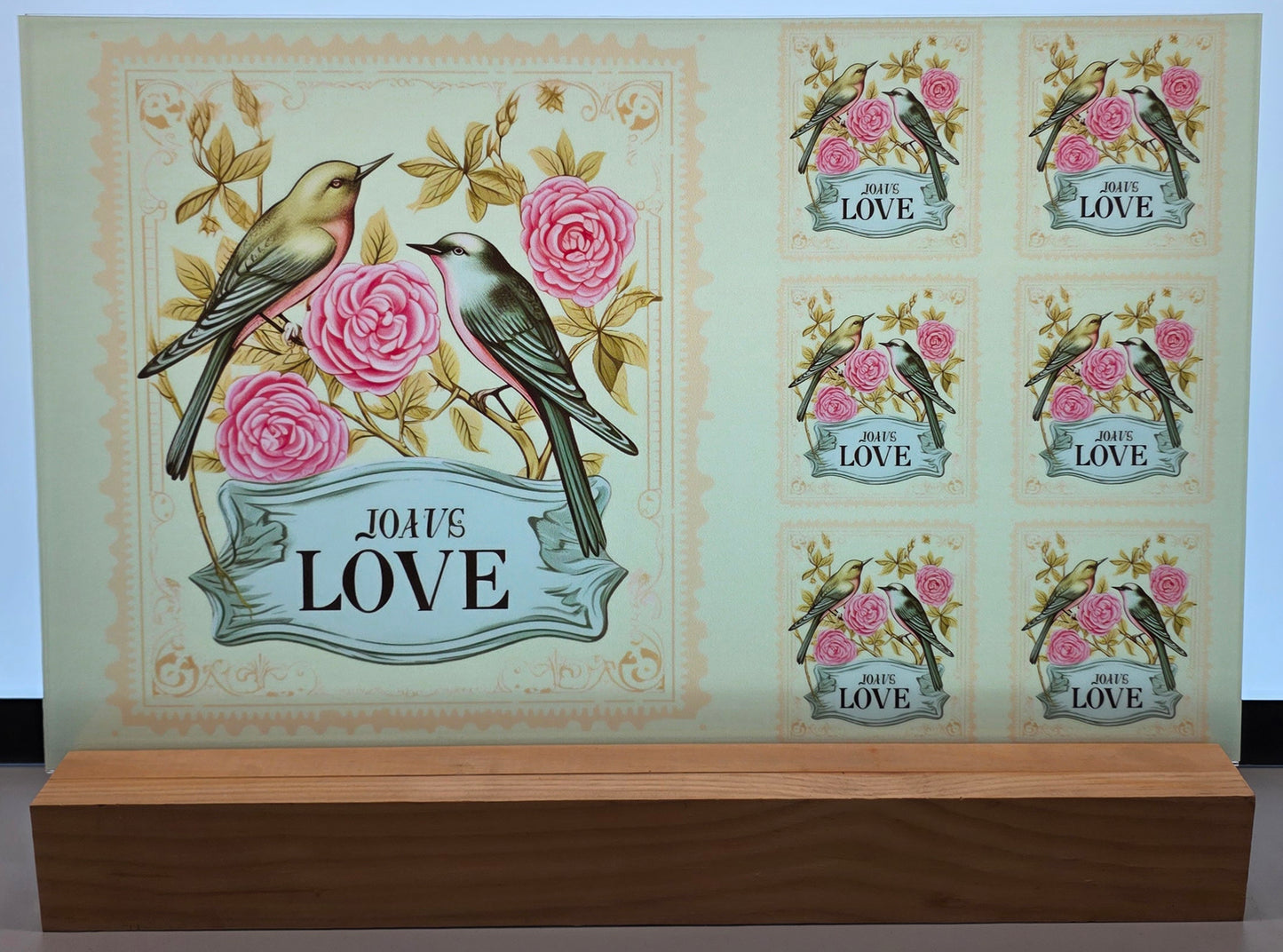 DecoCraft - Stamp Tiles Series - Garden Lovebirds