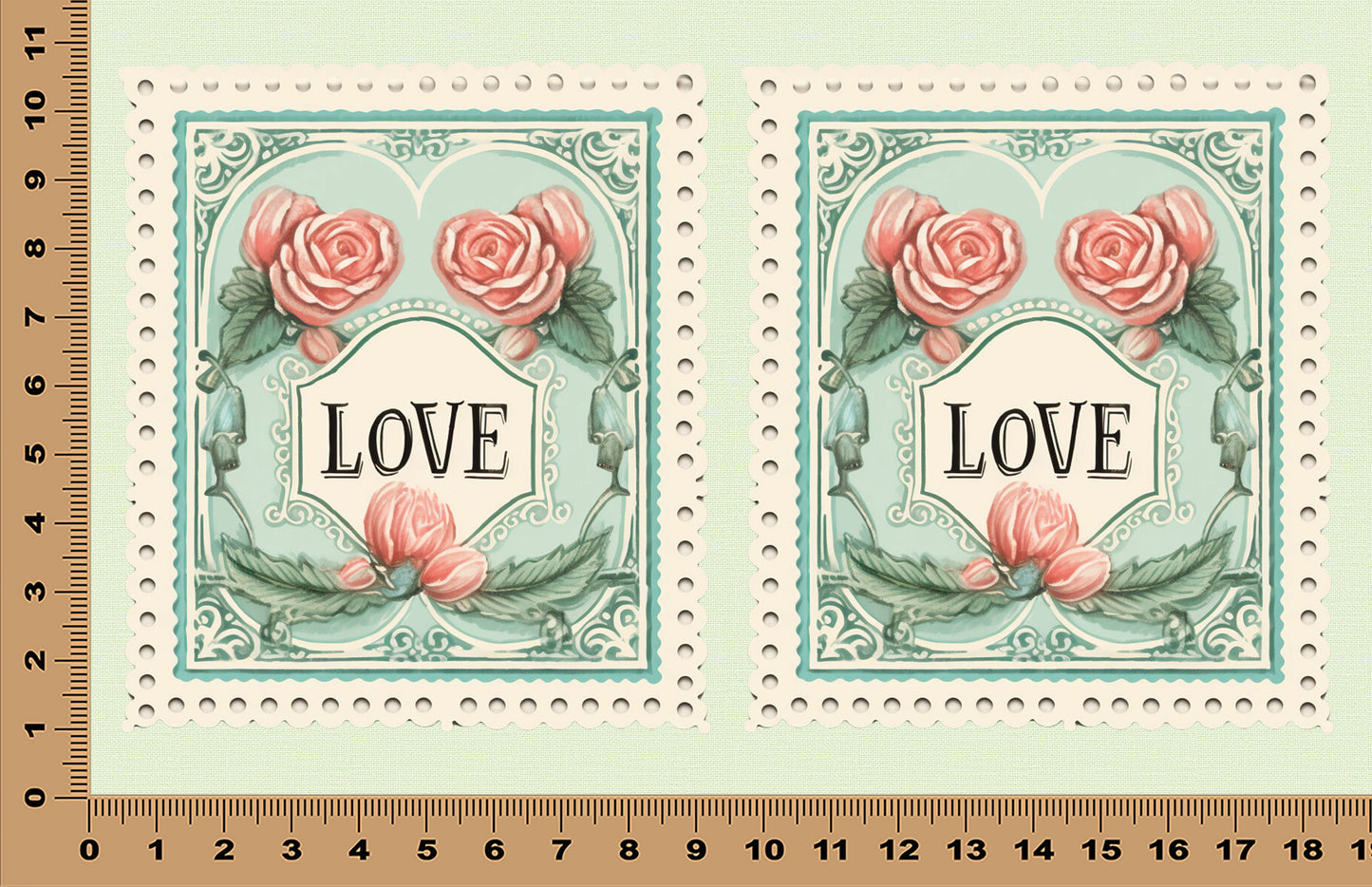 DecoCraft - Stamp Tiles Series - Heirloom Love Frame