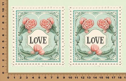 DecoCraft - Stamp Tiles Series - Heirloom Love Frame