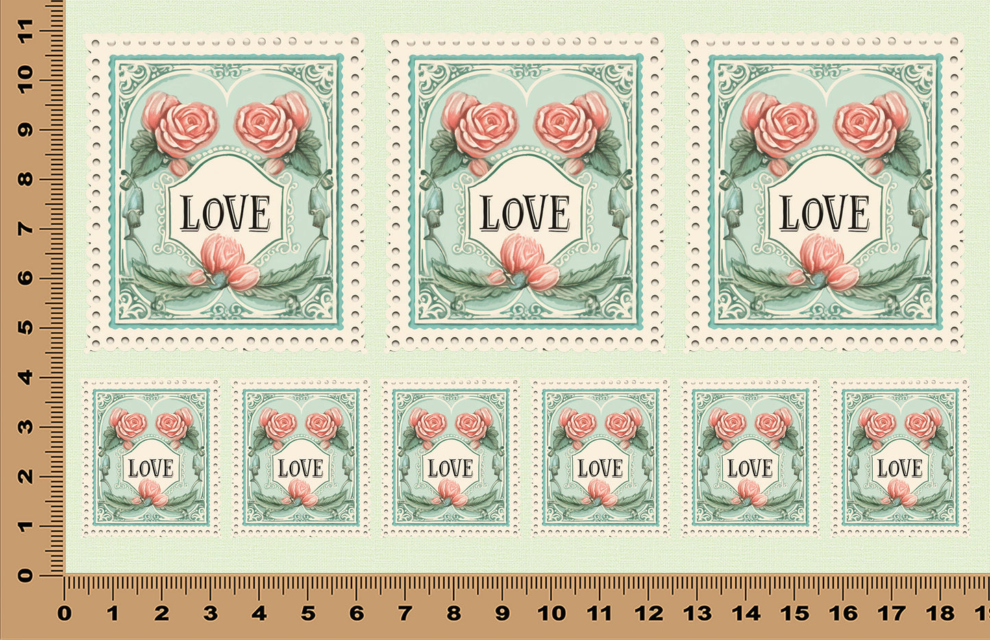 DecoCraft - Stamp Tiles Series - Heirloom Love Frame