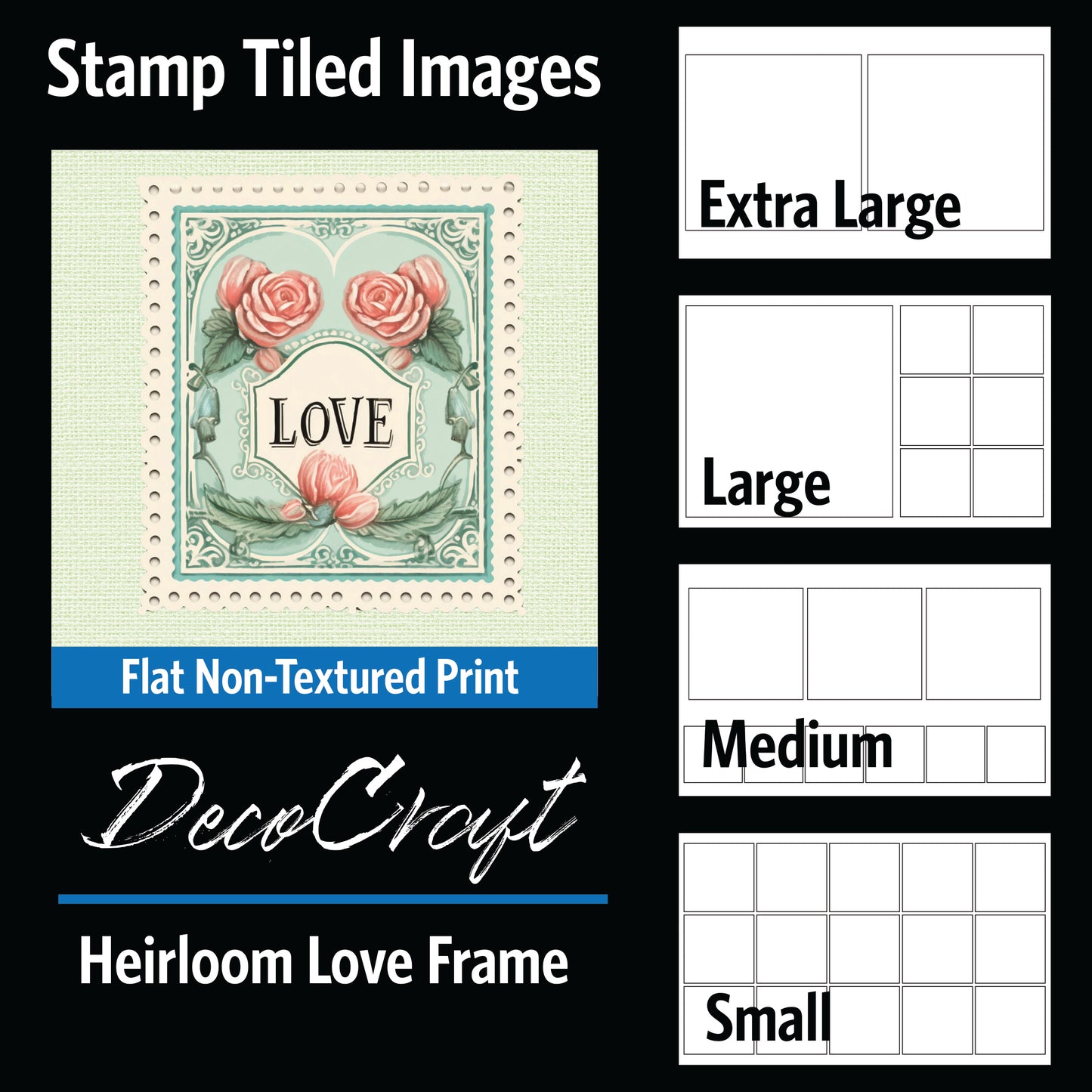 DecoCraft - Stamp Tiles Series - Heirloom Love Frame