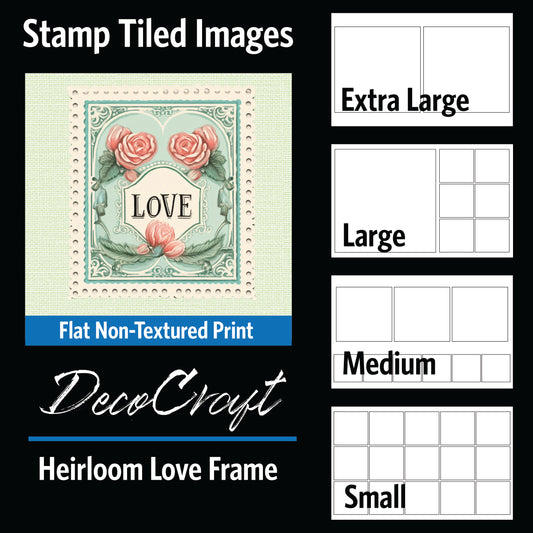DecoCraft - Stamp Tiles Series - Heirloom Love Frame