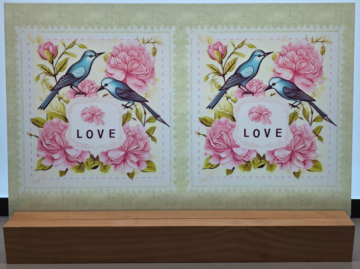 DecoCraft - Stamp Tiles Series - Blossom Lovebirds