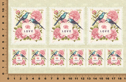 DecoCraft - Stamp Tiles Series - Blossom Lovebirds