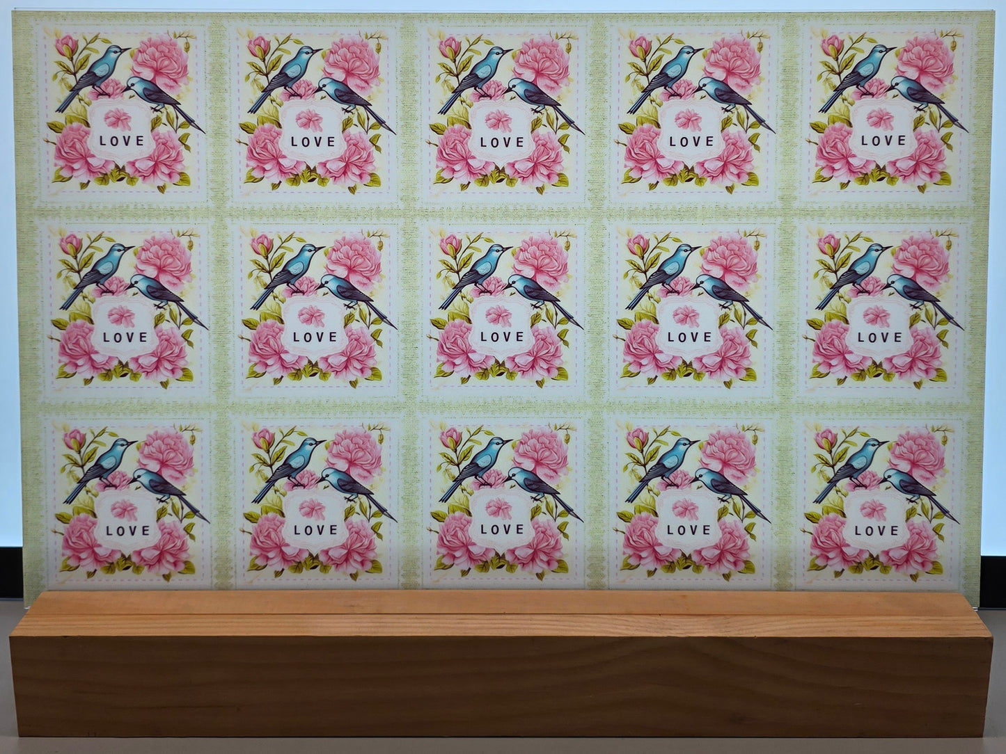DecoCraft - Stamp Tiles Series - Blossom Lovebirds