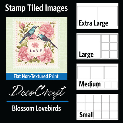 DecoCraft - Stamp Tiles Series - Blossom Lovebirds