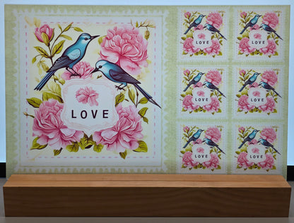 DecoCraft - Stamp Tiles Series - Blossom Lovebirds