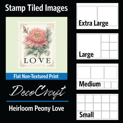 DecoCraft - Stamp Tiles Series - Heirloom Peony Love