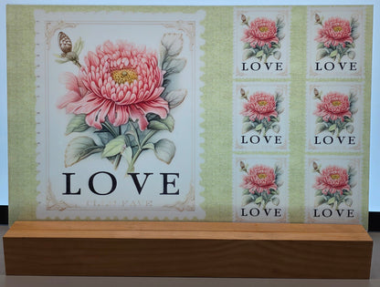 DecoCraft - Stamp Tiles Series - Heirloom Peony Love