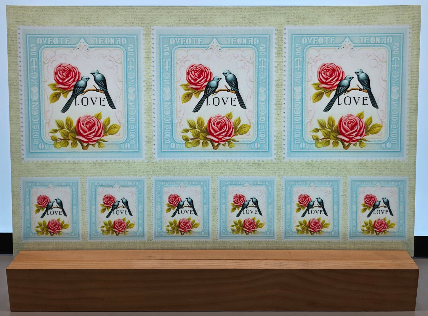 DecoCraft - Stamp Tiles Series - Rose & Sparrow Devotion