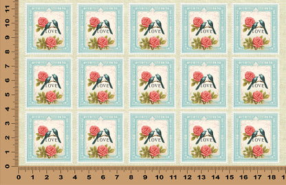 DecoCraft - Stamp Tiles Series - Rose & Sparrow Devotion