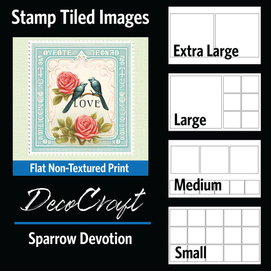 DecoCraft - Stamp Tiles Series - Rose & Sparrow Devotion